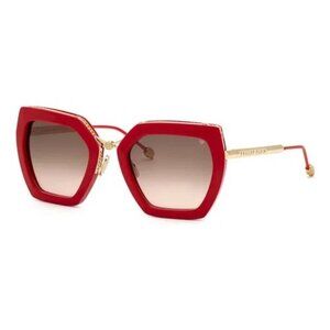 NEW PHILIPP PLEIN SUNGLASSES RED WOMEN EYEWEAR SPP097S 06Y6